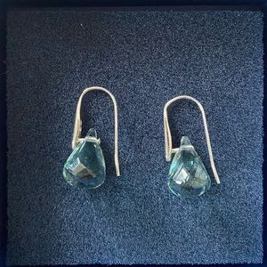 Swarovski green drop earrings